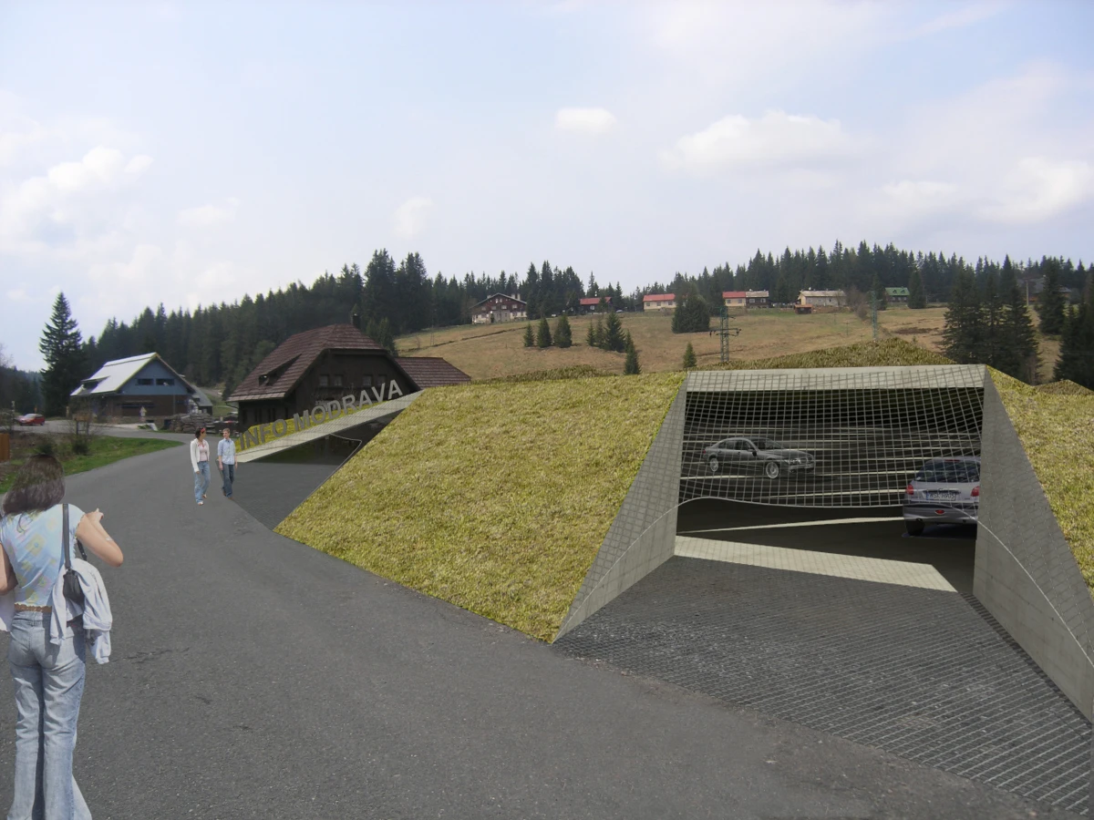 Informační centrum s parkovištěm, Modrava